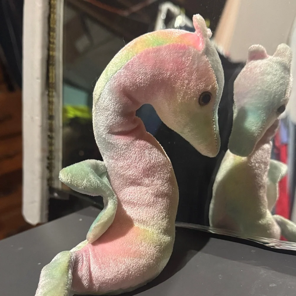 Colorful Plush Seahorse Bird Toy